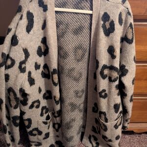 Leopard Print Women's Cardigan